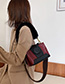 Fashion Red Contrast Stitching Hand Slung Shoulder Bag