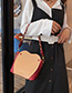 Fashion Red Contrast Shoulder Hand Crossbody Bag