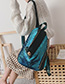 Fashion Lake Blue Sequin Stitching Backpack