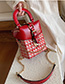 Fashion Red Chain Plaid Stitching Shoulder Bag Shoulder Bag