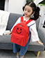 Fashion Red Canvas Smiley Shoulder Bag