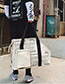 Fashion Black Letter Canvas Shoulder Messenger Bag