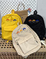 Fashion Yellow Cartoon Baby Face Embroidered Nylon Backpack