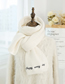 Fashion Beige Knitted Letter Scarf