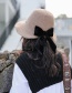 Fashion Black Knit Fisherman Hat With Bow Tie