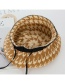 Fashion Yellow Houndstooth Wool Beret