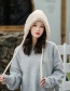 Fashion Pink (adult) Thickened Lambskin Knit Plus Velvet Pointed Parent-child Cap