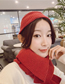 Fashion Red Wine Thick Wool Knit Collar