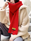 Fashion Big Red Knitted Wool Scarf
