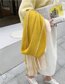 Fashion Yellow Long Thick Knitted Wool Scarf