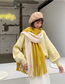 Fashion Yellow Long Thick Knitted Wool Scarf