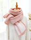 Fashion Pink Plaid Knit Thickened Bib