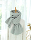 Fashion Gray Twist Triangle Color Matching Knit Collar