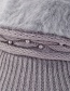 Fashion Gray Velvet Knit Hat
