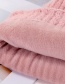 Fashion Pink Velvet Knitted Wool Cap