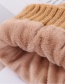 Fashion Khaki Embroidered Smiley Plus Velvet Knitted Wool Cap