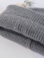 Fashion Khaki Letter Knit Wool Hat