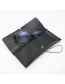 Fashion Matte Black Leather Glasses Case