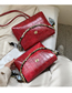 Fashion Large Wine Red Stone Pattern Shoulder Messenger Bag