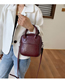 Fashion Red Wine Stitching Shoulder Bag Shoulder Bag