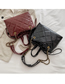 Fashion Black Chain Rhombic Shoulder Messenger Handbag