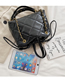 Fashion Black Chain Rhombic Shoulder Messenger Handbag