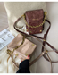 Fashion Khaki Chain Rivet Shoulder Messenger Bag