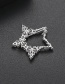 Fashion Platinum Copper Inlaid Zirconium Five-pointed Star Brooch