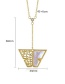 Fashion 18k Openwork Copper Inlaid Zircon Necklace