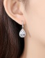 Fashion Platinum Copper Inlaid Zirconium Drop Earrings