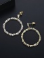 Fashion 18k Copper Inlay Zircon Earrings