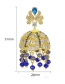 Fashion Blue Zircon Full Tassel Earrings