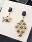 Fashion Gold  Sterling Silver Needle Micro-inlaid Zircon Big Fish Eat Small Fish Earrings