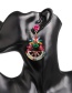 Fashion Color Geometric Colored Diamond Stud Earrings