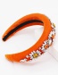 Fashion Orange Diamond Sun Flower Sponge Headband