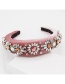 Fashion Pink Diamond Sun Flower Sponge Headband