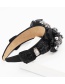 Fashion Black Gemstone Bow Headband