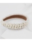 Fashion White Sewing Pearl Headband