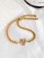 Fashion Gold Copper Inlay Zircon Beaded Owl Bracelet