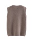 Fashion Khaki V-neck Sweater Vest