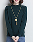Fashion Gold Round Fringed Sweater Chain