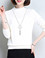 Fashion Silver Round Fringed Sweater Chain
