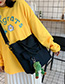 Fashion Yellow Belt Pendant Canvas Stitching Webbing Crossbody Shoulder Bag