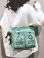 Fashion Green Multi-pocket Canvas Portable Messenger Bag