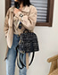 Fashion Brown Woolen Plaid Shoulder Bag