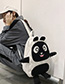 Fashion Black Panda Hand-painted Canvas Backpack