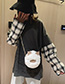 Fashion Gray Cartoon Chain Cat Plush Clip Shoulder Bag Messenger Bag