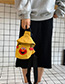 Fashion Yellow Canvas Cartoon Shoulder Messenger Bag