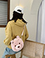 Fashion Pink Cartoon Chest Plush Shoulder Messenger Bag
