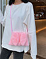 Fashion Pink Plush Rabbit Chain Shoulder Messenger Bag
